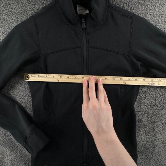 Patagonia Women XS Full Zip Black Jacket USA Made Stretch Adult Outdoors Logo - Picture 4 of 16